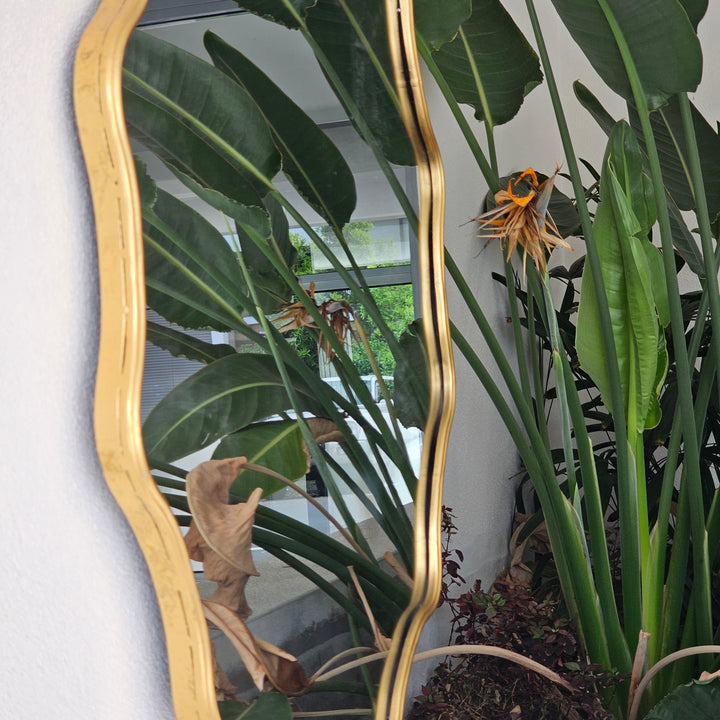 THE STAR -  Wavy 80cm round wall mirror