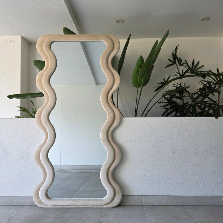 Rayna - 200x100cm | Full Length Wavy Fabric Mirror
