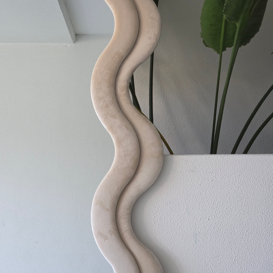Rayna - 200x100cm | Full Length Wavy Fabric Mirror