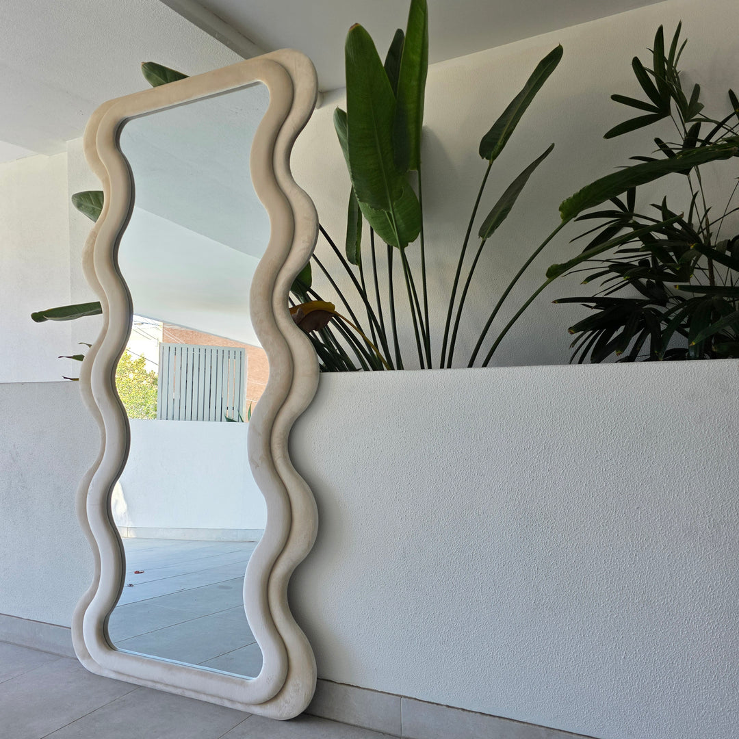 Rayna - 200x100cm | Full Length Wavy Fabric Mirror