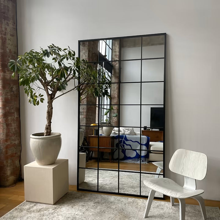 Manhattan – 210x120cm Black Extra Large Window Mirror | Indoor & Outdoor Mirror *** PRE ORDER ***