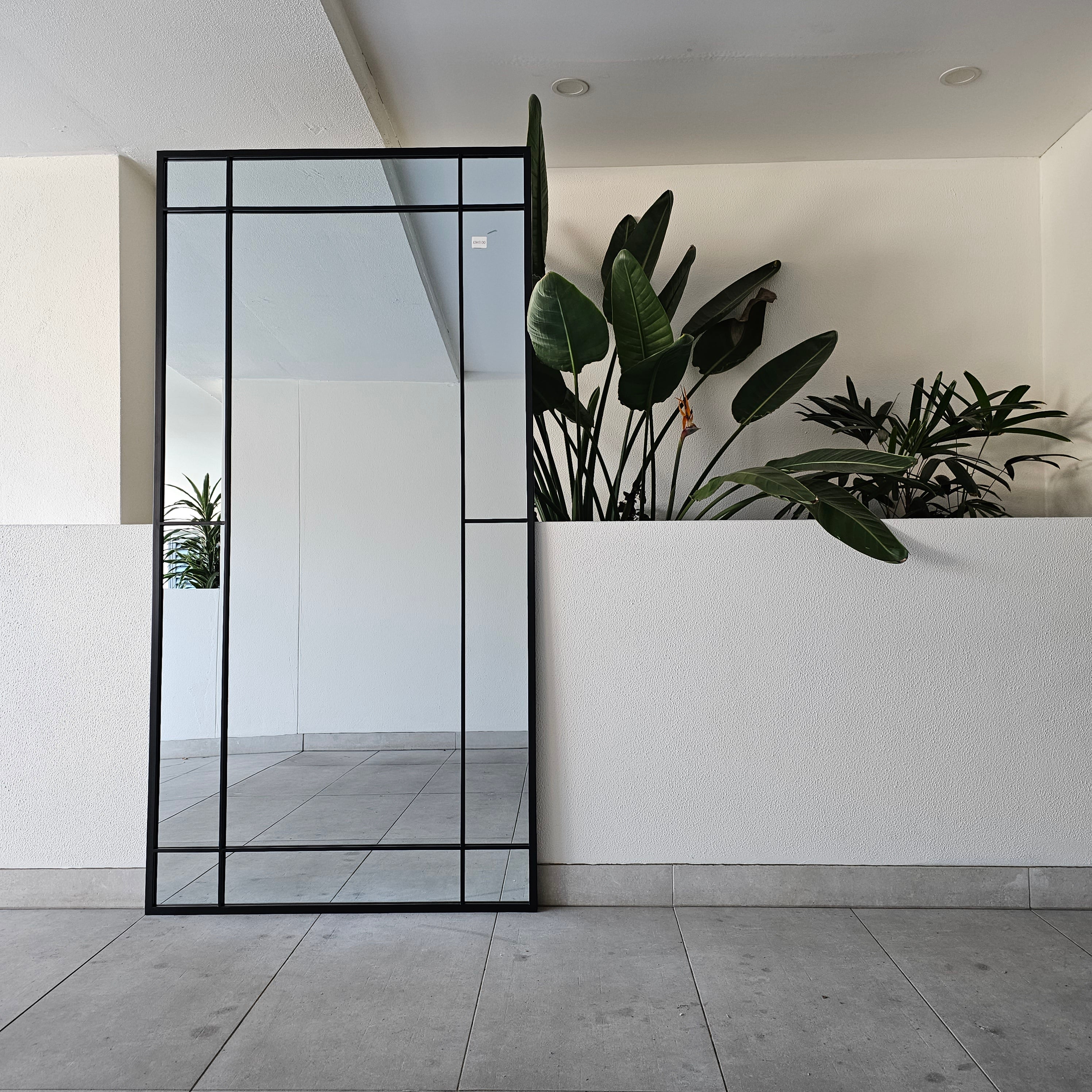 Bexley Large Paneled Black Mirror Sydney Mirrors