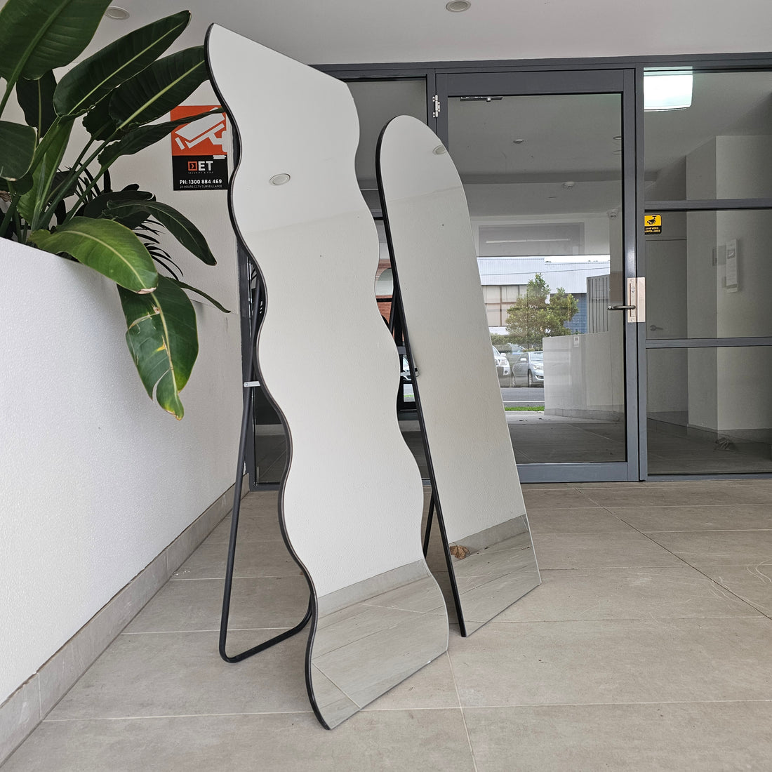 Cheval freestanding frameless arch floor mirror, 150x50cm