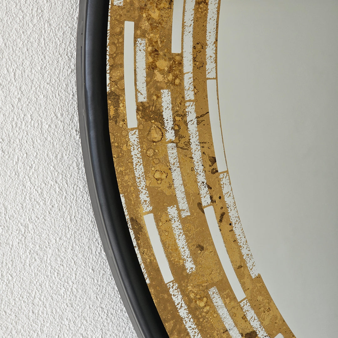 RUBY Gold mosaic detail mirror 75x60cm