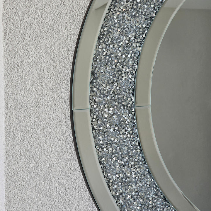 CRUSH - Crystal Crush Diamond Round 80cm Mirror