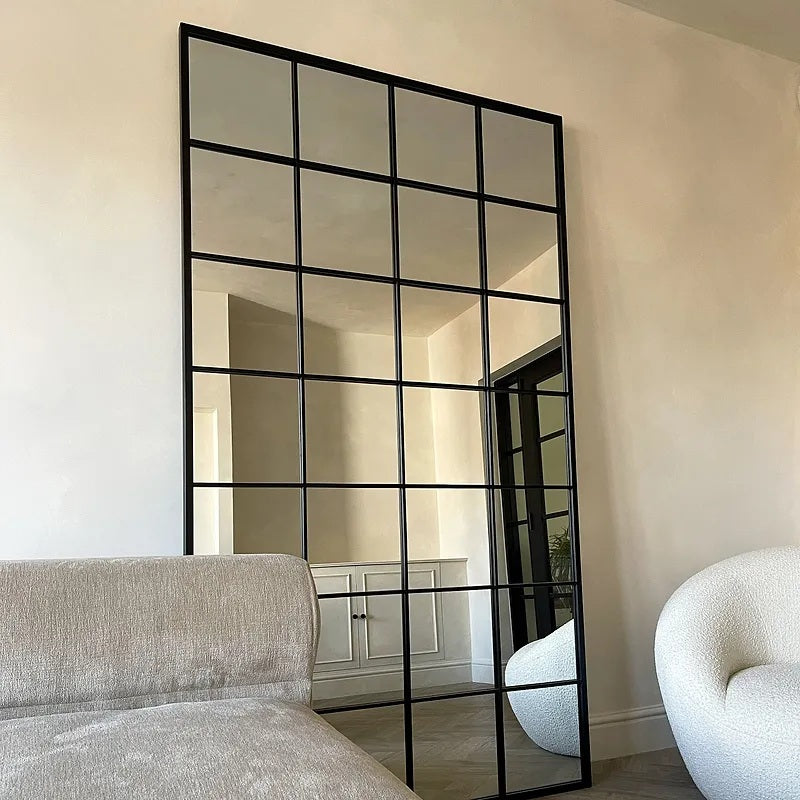 Manhattan – 210x120cm Black Extra Large Window Mirror | Indoor & Outdoor Mirror *** PRE ORDER ***