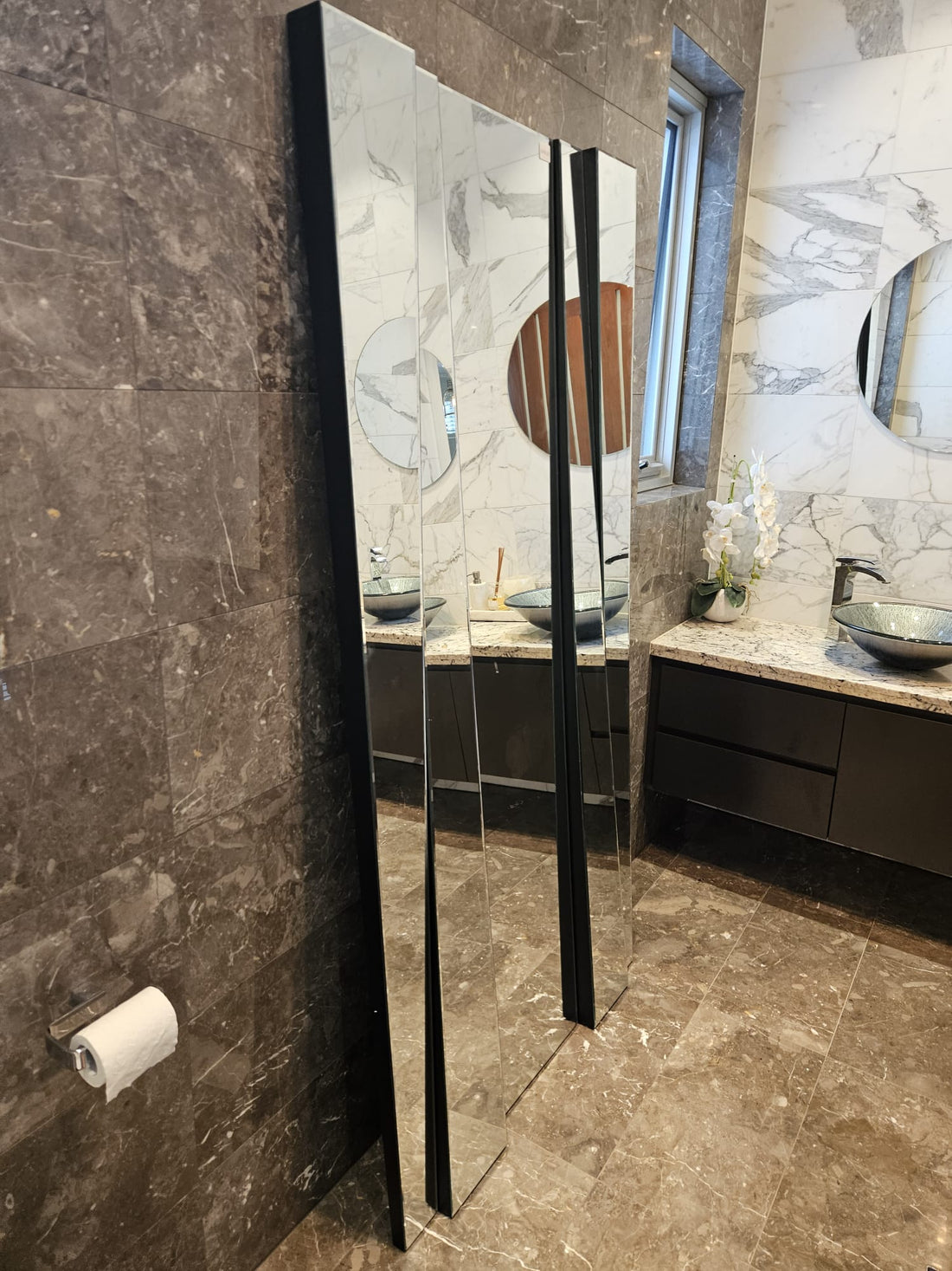 Interstellar frameless irregular wall mirror