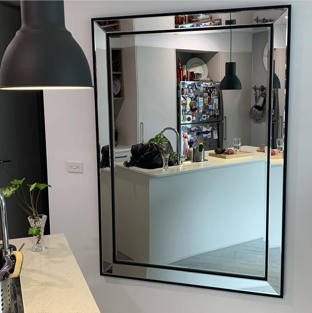 Sapphire 175x125cm - Square Beaded Mirror