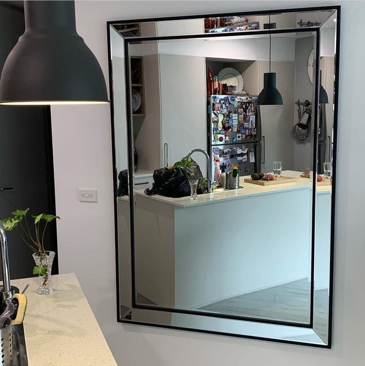 Sapphire 175x125cm - Square Beaded Mirror
