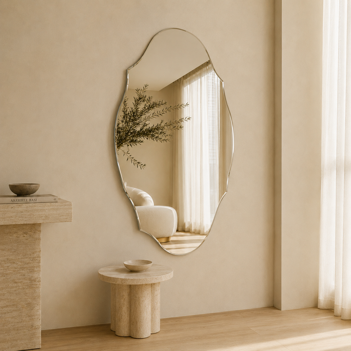 TRON 100x75cm Frameless Art Deco Wall Mirror ***PRE ORDER***