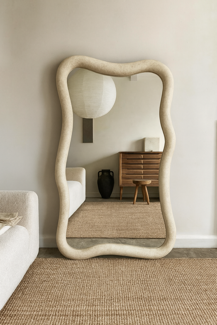 FOSSIL 190x110cm – Irregular Curved Full-Length Mirror (Sculptural Design)