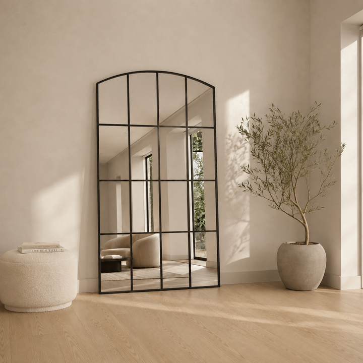 Hampton 200x120cm Full Length Arch Window Mirror