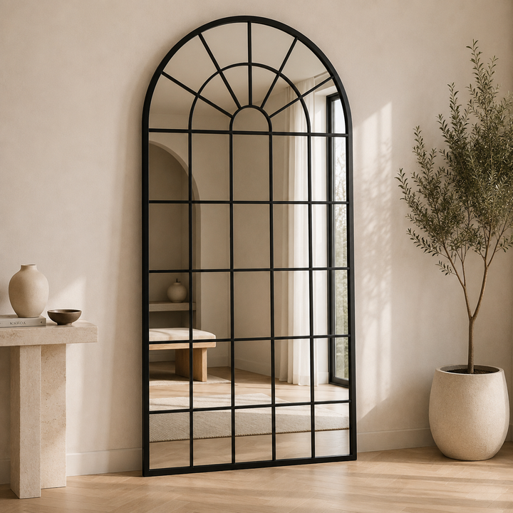 TRIBECA 200x100cm – Large Full-Length Arched Window Mirror (Indoor & Covered Outdoor)