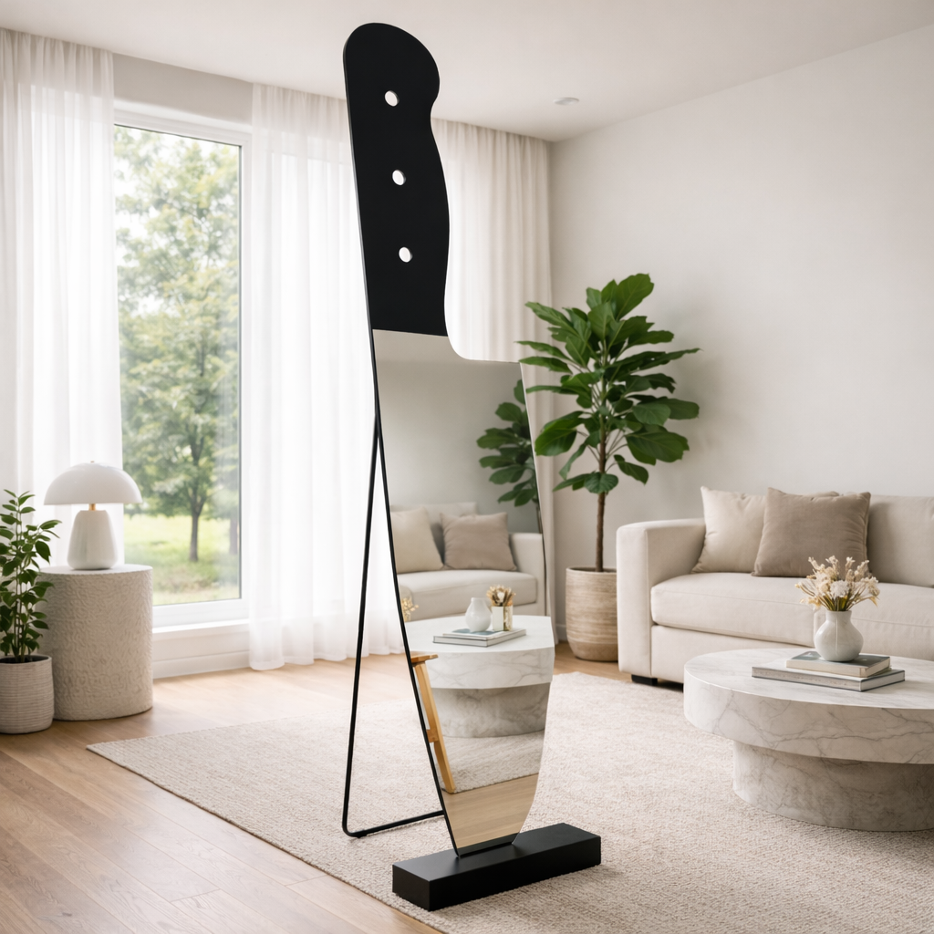 The Knife designer frameless full-length statement mirror, 200x40cm