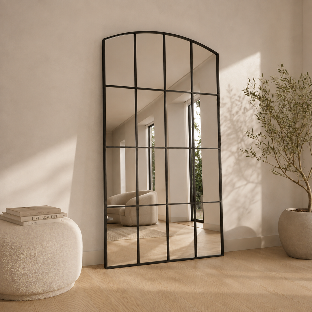 Hampton 200x120cm Full Length Arch Window Mirror
