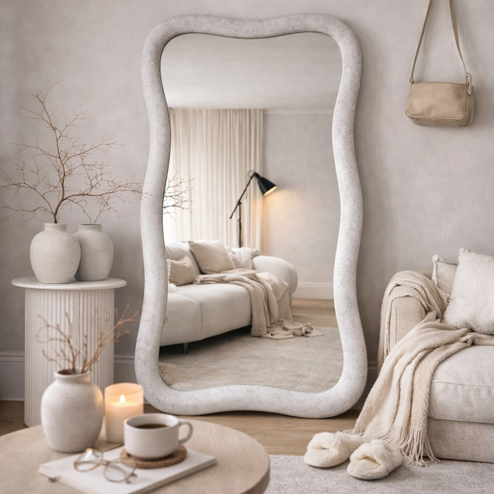 FOSSIL 190x110cm – Irregular Curved Full-Length Mirror (Sculptural Design)