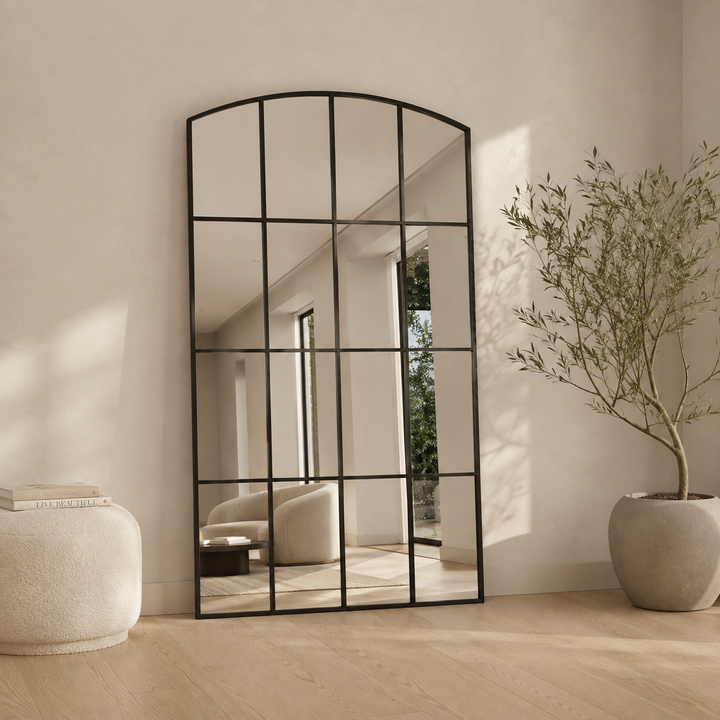 Hampton 200x120cm Full Length Arch Window Mirror