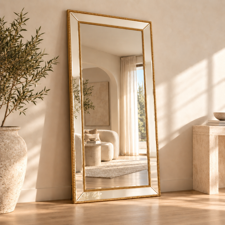 Sapphire Beaded 190x90cm – Full-Length Beaded Frame Mirror