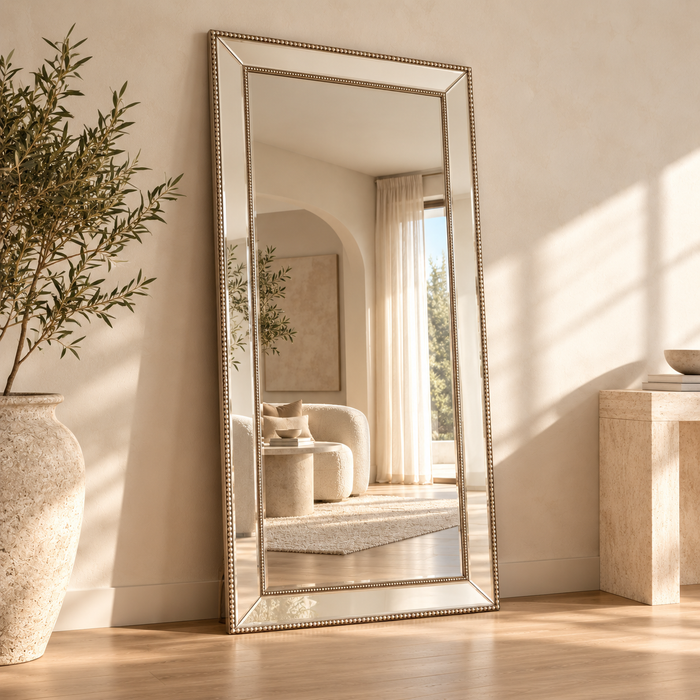 Sapphire Beaded 190x90cm – Full-Length Beaded Frame Mirror