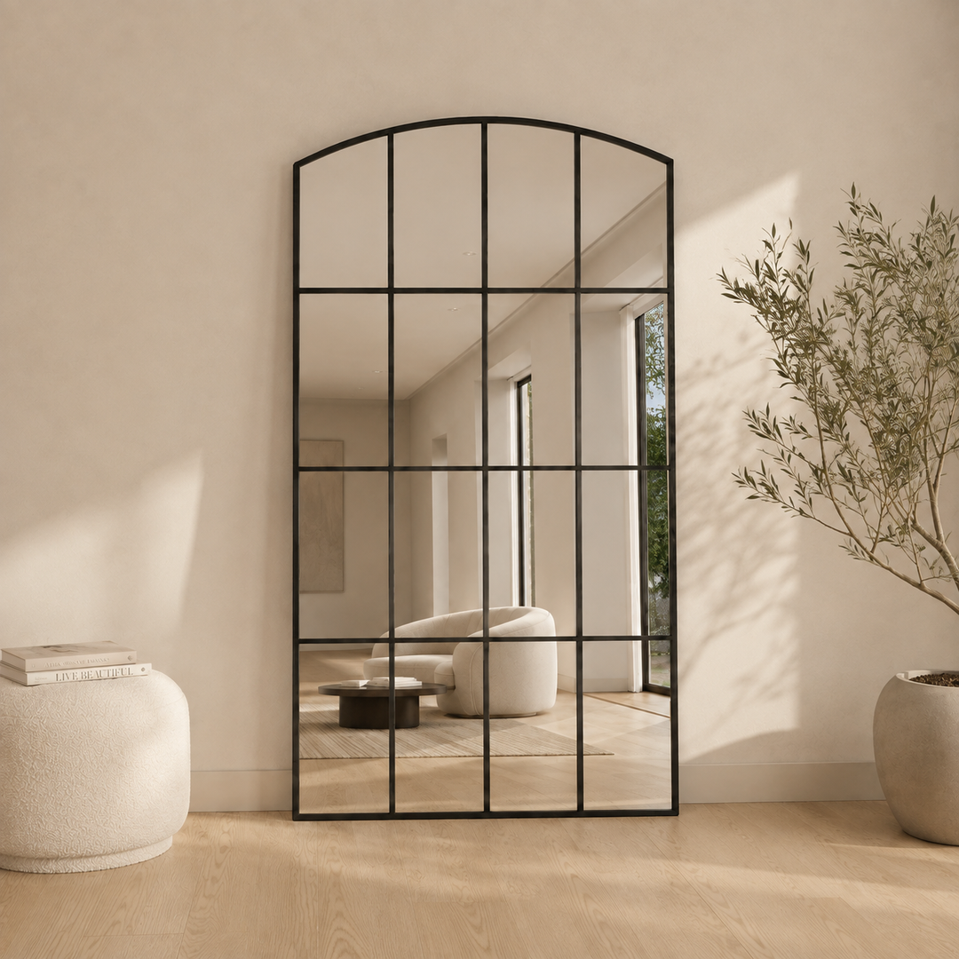 Hampton 200x120cm Full Length Arch Window Mirror