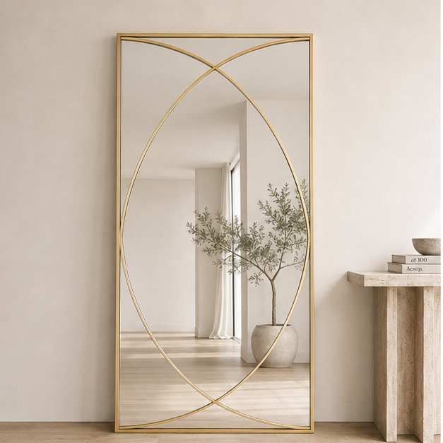 Vaskania Art Deco Full-Length Mirror - 200cm x 100cm ***PRE ORDER SEP***