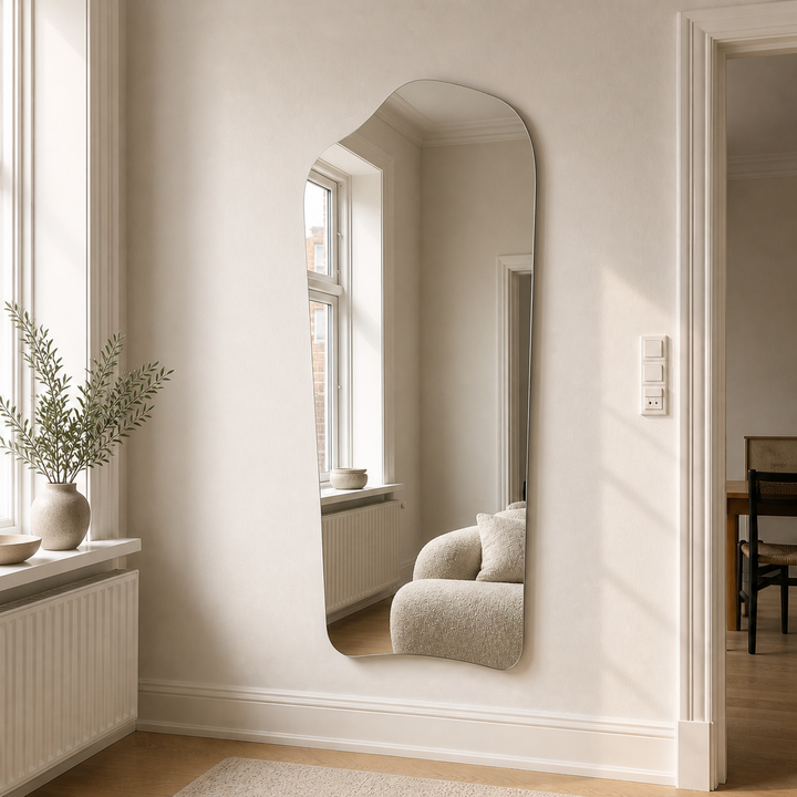EDEN 150x60cm – Frameless Irregular Curved Arch Mirror (Minimalist Design)