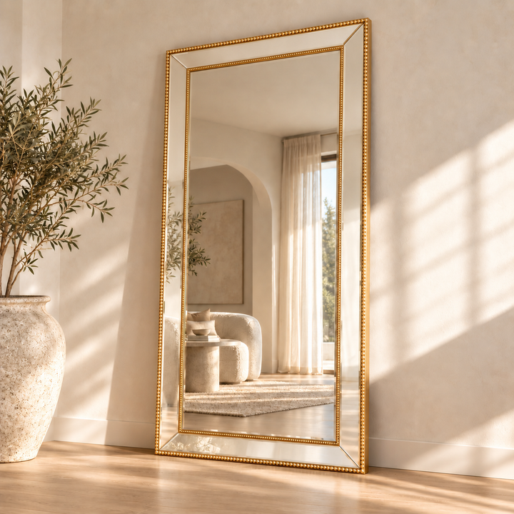 Sapphire Beaded 190x90cm – Full-Length Beaded Frame Mirror