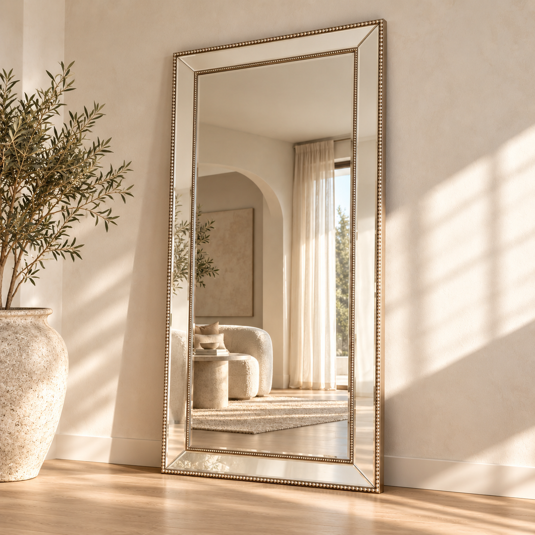 Sapphire Beaded 190x90cm – Full-Length Beaded Frame Mirror