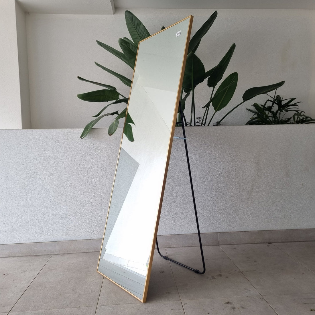 Studio Minimalistic black freestanding cheval full-length mirror